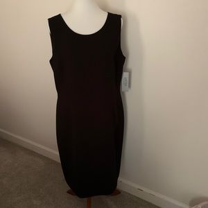 NWT Kasper sleeveless black dress